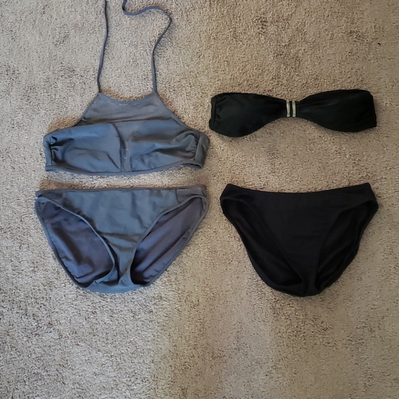 Converse Other - LOT 2 bikini sets. Gray and black Sz L
